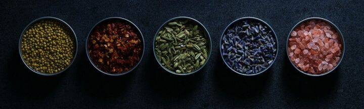 Spices in different bowls